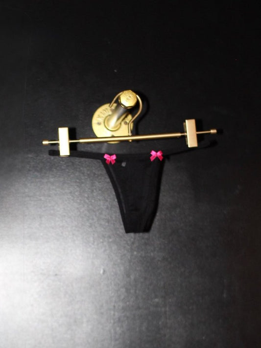 Close-up of pink bow detailing on Fantasy Girl Thong
